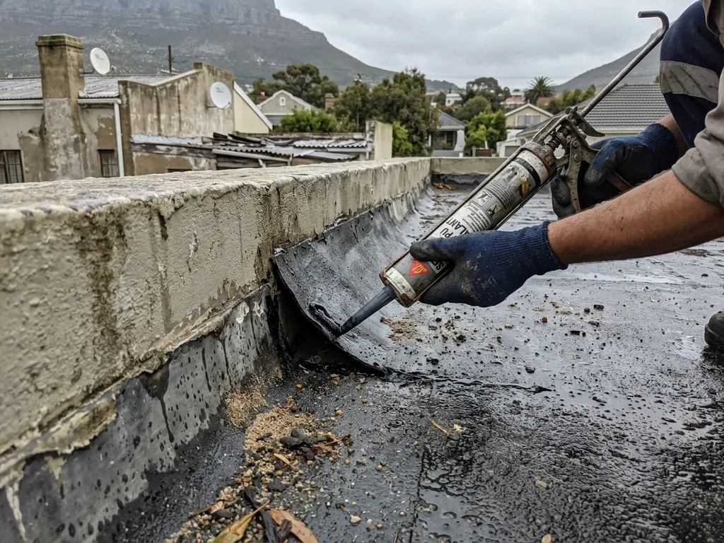Same-day roof leak repair on a tiled Cape Town home before Cape winter rains